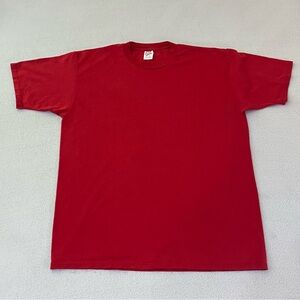 Jerzees Mens VINTAGE T-Shirt XL 50/50 HEAVYWEIGHT Red Blank/Plain Made In USA